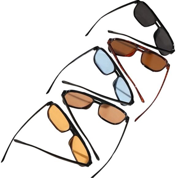 Women Square Stud Decor Suitable Sunglasses - Picture 2 of 4